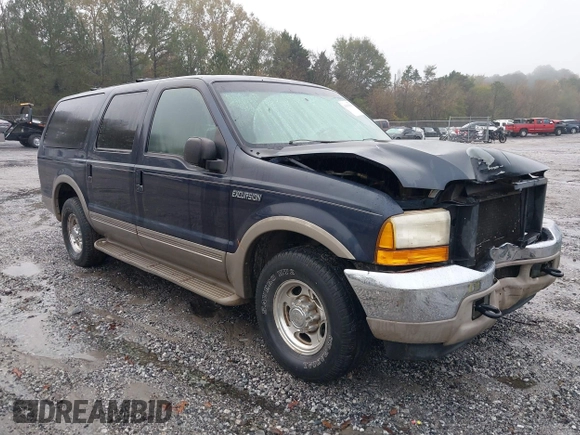 2000 Ford Excursion Limited z VIN 1FMNU42S0YEC70159, wystawiony jako IAAI lot #40918396 z przebiegiem 168 564 mil mil oraz . Historia ofert i sprzedaży dostępna na DreamBid. Obrazek 1.