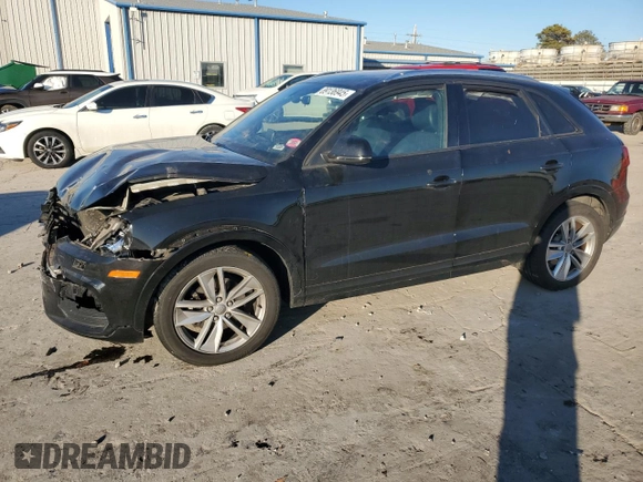 2017 Audi Q3 Premium with VIN WA1BCCFSXHR010546, listed as a Copart auction lot 89136945 with 142,656 mi miles and Salvage Title. Bid and sale history available at carsss.com. Image 1.