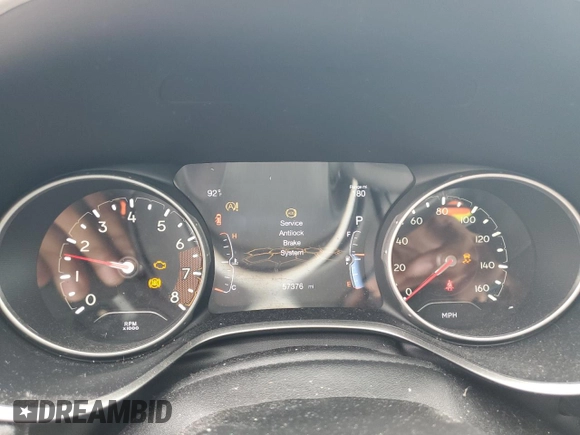 2021 Jeep Compass 80th Anniversary with VIN 3C4NJDEBXMT546477, listed as a Copart auction lot 58854585 with 57,376 mi miles and Non repairable. Bid and sale history available at DreamBid. Image 9.