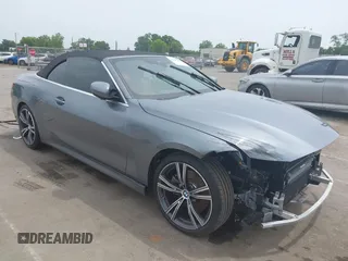 2022 BMW 4 Series 430i z VIN WBA23AT09NCJ64044, wystawiony jako IAAI lot #42287407 z przebiegiem Nie podano mil oraz . Historia ofert i sprzedaży dostępna na DreamBid. Obrazek 1.