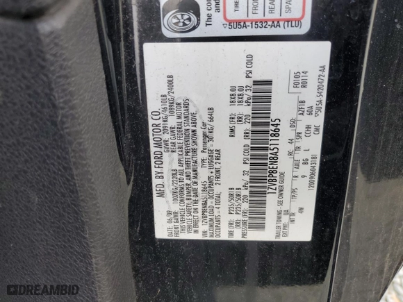 2010 Ford Mustang V6 with VIN 1ZVBP8EN8A5118645, listed as a Copart auction lot 47848505 with 152913 miles and Salvage Title. Bid and sale history available at carsss.com. Image 12.