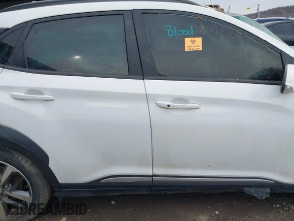 2021 Hyundai Kona Ultimate with VIN KM8K5CA58MU721649, listed as a IAAI auction lot 41215632 with 1 mi miles. Bid and sale history available at carsss.com. Image 14.