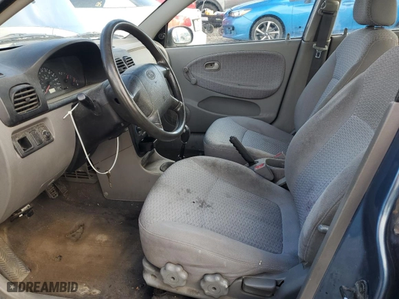 2002 Kia Rio with VIN KNADC123726182945, listed as a Copart auction lot 47737955 with 19,622 mi miles and Salvage Title. Bid and sale history available at carsss.com. Image 7.