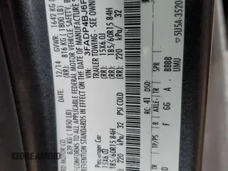 2015 Ford Fiesta SE with VIN 3FADP4BJ6FM163614, listed as a Copart auction lot 85713274 with 107,111 mi miles and Salvage Title. Bid and sale history available at carsss.com. Image 12.