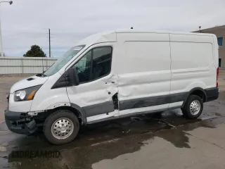 2023 Ford Transit with VIN 1FTYE2CG5PKB19301, listed as a Copart auction lot 50044225 with 38,943 mi miles and Salvage title. Bid and sale history available at DreamBid. Image 1.