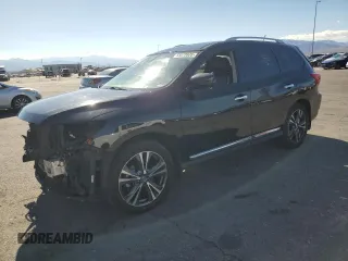 2017 Nissan Pathfinder SV z VIN 5N1DR2MM5HC903928, wystawiony jako Copart lot #56070535 z przebiegiem 96 422 mil mil oraz Szkoda całkowita • Salvage title. Historia ofert i sprzedaży dostępna na DreamBid. Obrazek 1.