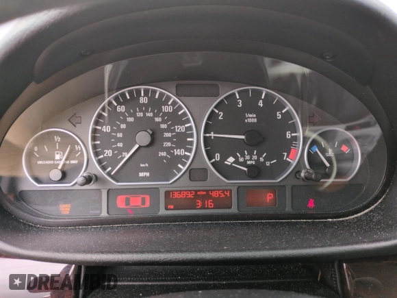 2005 BMW 3 Series 330i with VIN WBAEV53455KM42056, listed as a Copart auction lot 75910624 with 136,892 mi miles and Salvage Title. Bid and sale history available at carsss.com. Image 9.