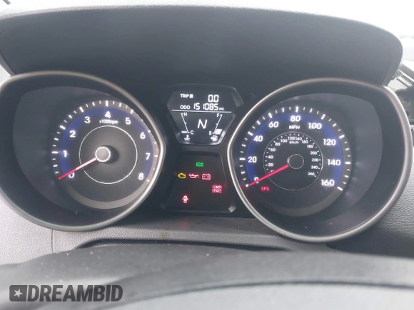 2013 Hyundai Elantra GLS z VIN 5NPDH4AE5DH333816, wystawiony jako IAAI lot #41213434 z przebiegiem 151 085 mil mil oraz . Historia ofert i sprzedaży dostępna na DreamBid. Obrazek 7.
