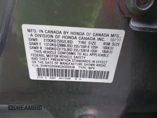 2012 Acura MDX Tech/Entertainment Pkg with VIN 2HNYD2H44CH502658, listed as a IAAI auction lot 41576254 with 174,011 mi miles. Bid and sale history available at carsss.com. Image 9.