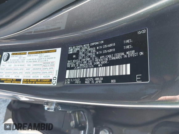2023 Lexus NX 350h with VIN JTJAKCEZ7P2011676, listed as a IAAI auction lot 42229334 with 25,238 mi miles and . Bid and sale history available at DreamBid. Image 9.