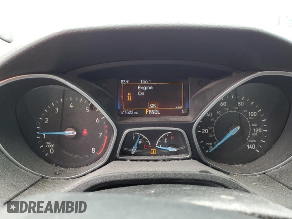 2017 Ford Focus SE with VIN 1FADP3F2XHL298662, listed as a Copart auction lot 58179365 with 77,623 mi miles and Clean title. Bid and sale history available at DreamBid. Image 9.