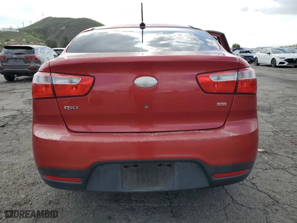 2013 Kia Rio LX with VIN KNADM4A38D6310483, listed as a Copart auction lot 51501745 with 220,341 mi miles and Salvage Title. Bid and sale history available at carsss.com. Image 6.