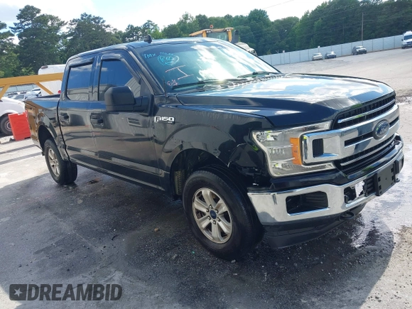 2019 Ford F-150 XL with VIN 1FTEW1E56KFA63764, listed as a IAAI auction lot 42410872 with 124,648 mi miles and . Bid and sale history available at DreamBid. Image 1.