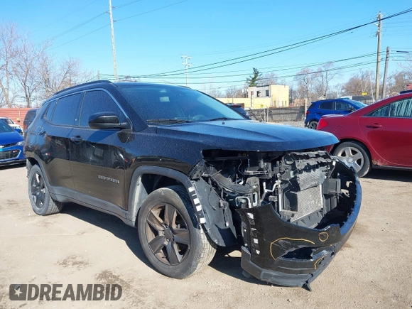 2022 Jeep Compass Latitude with VIN 3C4NJDBB4NT134481, listed as a IAAI auction lot 41973387 with 97,533 mi miles and . Bid and sale history available at DreamBid. Image 1.