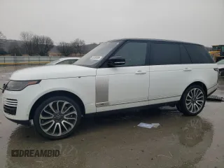 2019 Land Rover Range Rover with VIN SALGS5RE1KA561883, listed as a Copart auction lot 43339205 with 45,150 mi miles and Salvage Title. Bid and sale history available at carsss.com. Image 1.