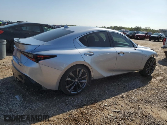 2023 Lexus IS 350 F Sport with VIN JTHGZ1B20P5064236, listed as a Copart auction lot 50490085 with 28,686 mi miles and Salvage title. Bid and sale history available at DreamBid. Image 3.