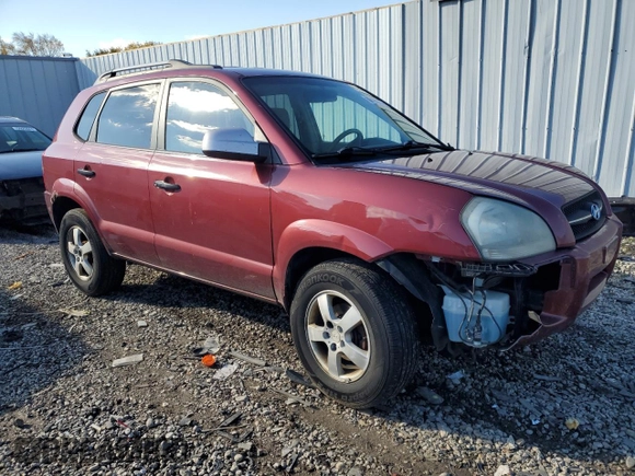 2007 Hyundai Tucson GLS with VIN KM8JM12B57U496876, listed as a Copart auction lot 80195724 with 203,057 mi miles and Clean Title. Bid and sale history available at carsss.com. Image 4.