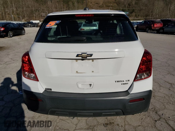 2016 Chevrolet Trax LS with VIN 3GNCJNSB4GL255454, listed as a Copart auction lot 83700934 with 67,092 mi miles and Salvage Title. Bid and sale history available at carsss.com. Image 6.