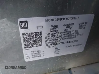 2023 Chevrolet Tahoe LS with VIN 1GNSCMKD5PR444303, listed as a IAAI auction lot 41260372 with 13,180 mi miles and . Bid and sale history available at DreamBid. Image 9.