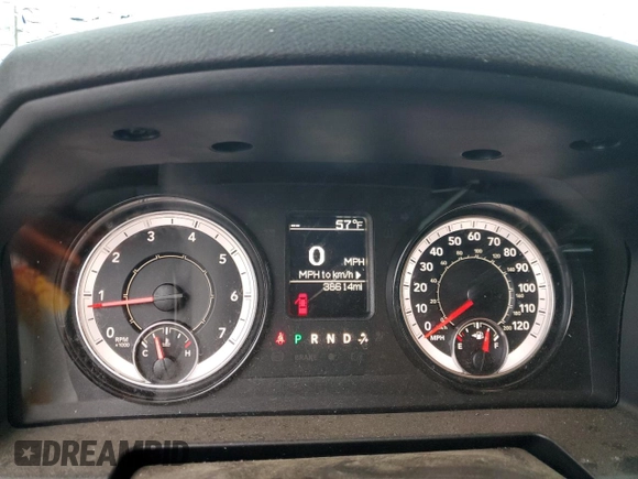 2023 Ram 1500 Tradesman with VIN 3C6RR7KG4PG649569, listed as a Copart auction lot 51796845 with 38,614 mi miles and Salvage title. Bid and sale history available at DreamBid. Image 9.