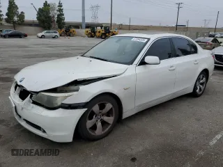2005 BMW 5 Series 525i with VIN WBANA53535B864444, listed as a Copart auction lot 57394325 with 183,505 mi miles and Salvage title. Bid and sale history available at DreamBid. Image 1.