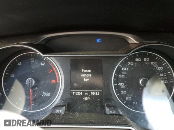 2014 Audi A4 Premium Plus with VIN WAUFFAFLXEN014656, listed as a Copart auction lot 80577704 with 115,204 mi miles and Salvage Title. Bid and sale history available at carsss.com. Image 9.