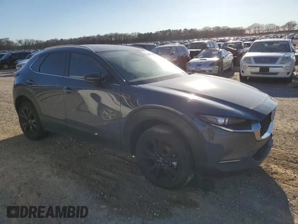 2023 Mazda CX-30 2.5 S Carbon Edition with VIN 3MVDMBCMXPM558346, listed as a Copart auction lot 49402095 with 21,417 mi miles and Salvage Title. Bid and sale history available at carsss.com. Image 4.