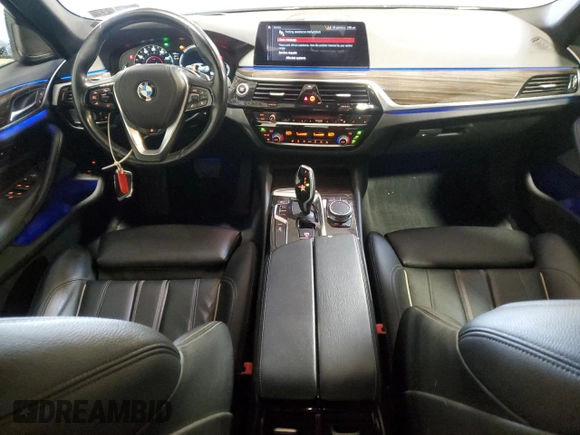 2019 BMW 5 Series 530e xDrive with VIN WBAJB1C56KB376153, listed as a Copart auction lot 58242585 with 67,638 mi miles and Salvage title. Bid and sale history available at DreamBid. Image 8.