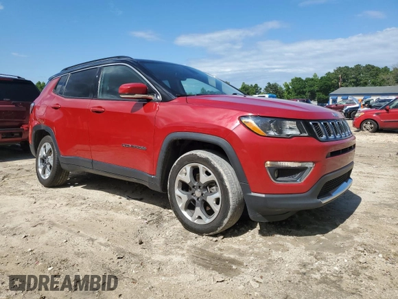 2019 Jeep Compass Limited with VIN 3C4NJDCB7KT641739, listed as a Copart auction lot 56913985 with 111,737 mi miles and Non repairable. Bid and sale history available at DreamBid. Image 4.
