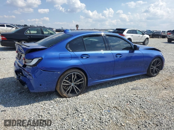 2021 BMW 3 Series 330i with VIN 3MW5R1J0XM8C03213, listed as a Copart auction lot 49026035 with 54,051 mi miles and Salvage Title. Bid and sale history available at carsss.com. Image 3.