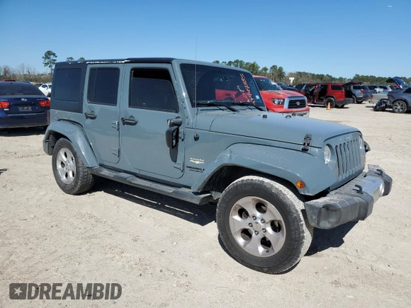 2015 Jeep Wrangler Unlimited Sahara with VIN 1C4BJWEGXFL624846, listed as a Copart auction lot 47949535 with 125,710 mi miles and Salvage Title. Bid and sale history available at carsss.com. Image 4.