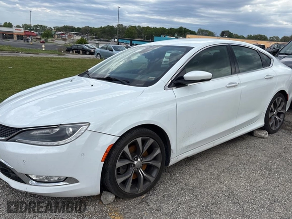 2015 Chrysler 200 C with VIN 1C3CCCCG0FN501601, listed as a Copart auction lot 54541735 with 0 mi miles and Clean Title. Bid and sale history available at carsss.com. Image 2.