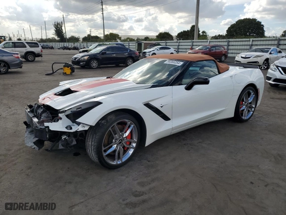 2014 Chevrolet Corvette Stingray Z51 3LT with VIN 1G1YL3D79E5129327, listed as a Copart auction lot 86066354 with 0 mi miles and Non Repairable. Bid and sale history available at carsss.com. Image 1.