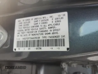 2010 Honda Accord EX z VIN 1HGCP2F73AA035038, wystawiony jako Copart lot #57418345 z przebiegiem 110 554 mil mil oraz Szkoda całkowita • Salvage title. Historia ofert i sprzedaży dostępna na DreamBid. Obrazek 12.