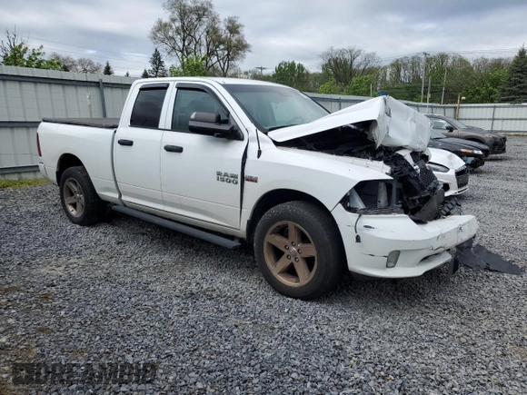2016 Ram 1500 Express with VIN 1C6RR7FT3GS335895, listed as a Copart auction lot 57689235 with 109,992 mi miles and Salvage title. Bid and sale history available at DreamBid. Image 4.