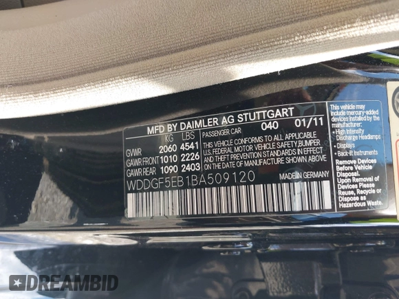 2011 Mercedes-Benz C 300 Sport с VIN WDDGF5EB1BA509120, выставлен на аукционе IAAI как лот 42262895 с пробегом 166 136 миль миль и . История ставок и продаж доступна на DreamBid. Изображение 9.