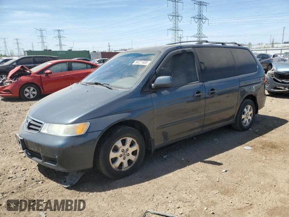 2003 Honda Odyssey EX-L z VIN 5FNRL189X3B088813, wystawiony jako Copart lot #56221685 z przebiegiem 204 443 mil mil oraz Szkoda całkowita • Salvage title. Historia ofert i sprzedaży dostępna na DreamBid. Obrazek 1.