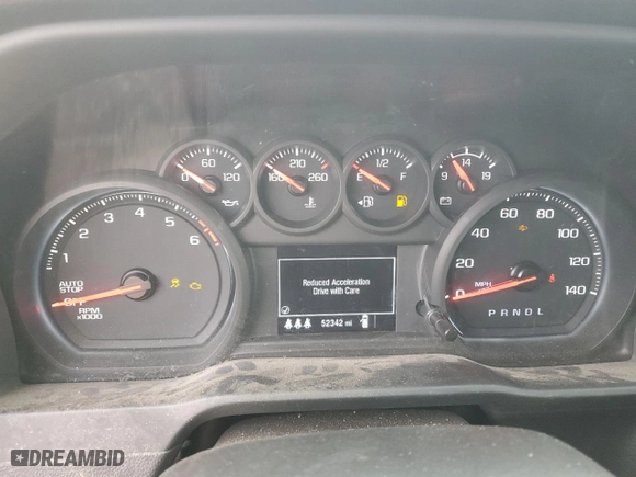 2024 GMC Sierra 1500 Pro with VIN 1GTUUAEDXRZ271888, listed as a Copart auction lot 44264855 with 52,342 mi miles and Salvage Title. Bid and sale history available at carsss.com. Image 9.