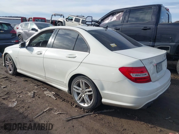 2012 Mercedes-Benz C 250 Sport with VIN WDDGF4HB4CR191843, listed as a IAAI auction lot 41648071 with 138,178 mi miles and . Bid and sale history available at DreamBid. Image 3.
