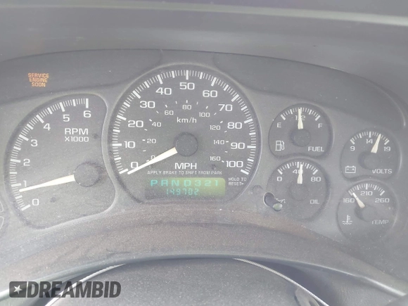 2002 Chevrolet Silverado 1500 Work Truck with VIN 1GCEC14V72E241181, listed as a IAAI auction lot 42125039 with 149,702 mi miles. Bid and sale history available at carsss.com. Image 7.