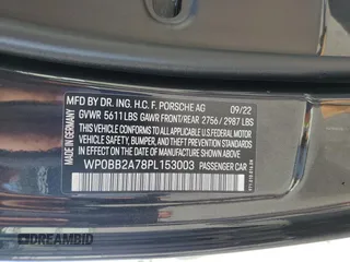 2023 Porsche Panamera 4S Executive with VIN WP0BB2A78PL153003, listed as a Copart auction lot 66703664 with Not Provided miles and Salvage Title. Bid and sale history available at DreamBid. Image 14.