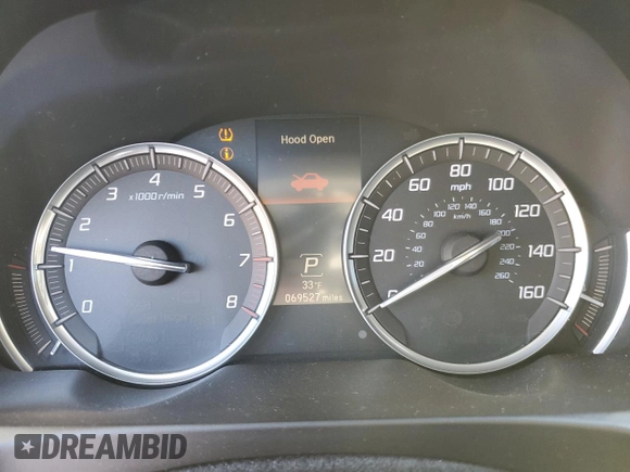 2015 Acura TLX V6 Advance with VIN 19UUB2F74FA007498, listed as a Copart auction lot 41702345 with 69,527 mi miles and Salvage Title. Bid and sale history available at carsss.com. Image 9.
