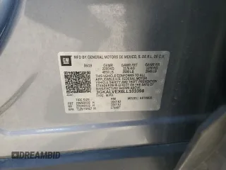 2020 GMC Terrain SLT with VIN 3GKALVEX6LL103398, listed as a Copart auction lot 52722465 with 71,745 mi miles and Salvage Title. Bid and sale history available at DreamBid. Image 14.