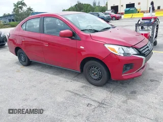 2024 Mitsubishi Mirage ES with VIN ML32FUFJ1RHF18024, listed as a IAAI auction lot 42611039 with 6,117 mi miles and . Bid and sale history available at DreamBid. Image 1.