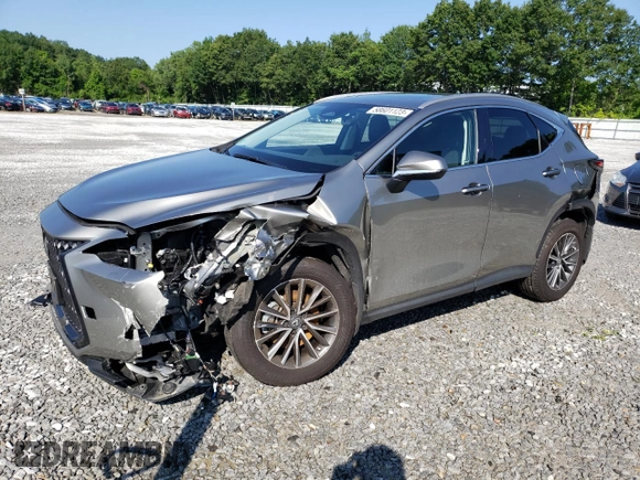 2022 Lexus NX with VIN 2T2AGCEZ1NC014751, listed as a Copart auction lot 58601123 with 4,362 mi miles. Bid and sale history available at carsss.com. Image 1.