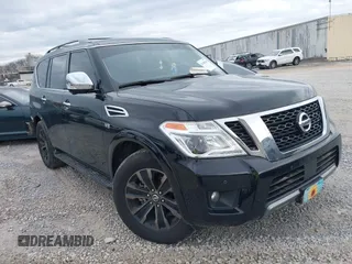 2019 Nissan Armada Platinum with VIN JN8AY2NE8K9755381, listed as a IAAI auction lot 41440130 with 137,026 mi miles. Bid and sale history available at carsss.com. Image 1.