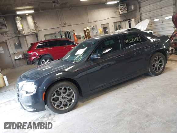 2015 Chrysler 300 with VIN 2C3CCAGG9FH864678, listed as a IAAI auction lot 41812118 with 107,873 mi miles. Bid and sale history available at carsss.com. Image 2.