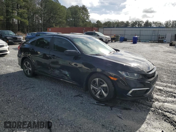 2020 Honda Civic Sedan LX with VIN 2HGFC2F69LH586028, listed as a Copart auction lot 44815125 with 64,451 mi miles and Salvage Title. Bid and sale history available at carsss.com. Image 4.