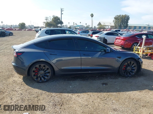 2022 Tesla Model 3 Performance with VIN 5YJ3E1ECXNF264830, listed as a IAAI auction lot 41625494 with Not Provided miles and . Bid and sale history available at carsss.com. Image 12.