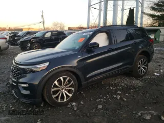 2022 Ford Explorer ST-Line with VIN 1FMSK8KH9NGB05344, listed as a Copart auction lot 86630064 with 25,775 mi miles and Salvage Title. Bid and sale history available at carsss.com. Image 1.